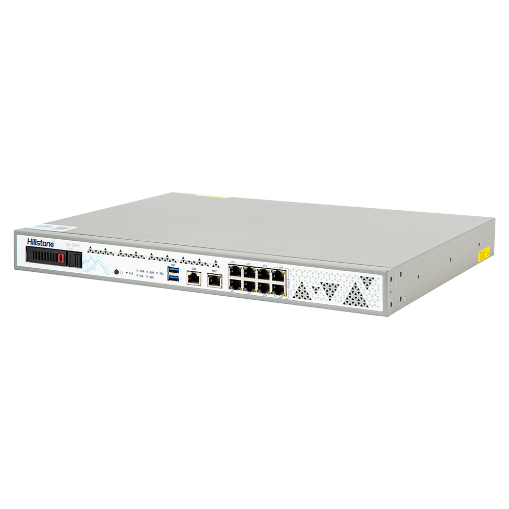 (HILL-NGFW-A2600-D) Hillstone Networks NGFW  - Hardware + 1 año de servicio básico  - 5Gbps FW/3Gbps NGFW Throughput - 1.85M Sesiones Concurrentes - 8 puertos 10/100/1000BASE-T (1 par bypass) - Rack 1U / Expansión hasta 1.92Tb / Fuente Dual