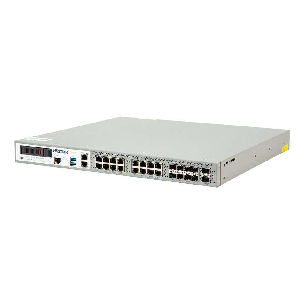 (HILL-NGFW-A3000-D) Hillstone Networks NGFW  - Hardware + 1 año de servicio básico  - 20Gbps FW/6.5Gbps NGFW Throughput - 3M Sesiones Concurrentes - 16×GE (2 bypass) + 8×SFP + 2×SFP+ - Rack 1U / Expansión hasta 1.92Tb / Fuente Dual