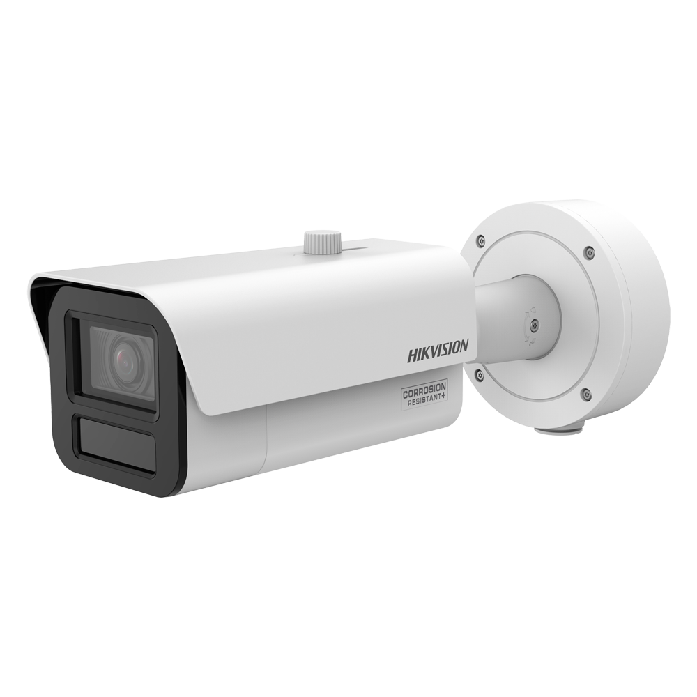 (iDS-2CD7A46G2/LM-IZHSY(2.8-12mm)) Caméra Bullet IP gamme SOLUTIONS Hikvision - Résolution 4 Mpx (2688x1520) [%VAR%] - Objectif 2.8~12 mm | WDR (150 dB) | Guanlan - Alarme | Audio | Détection de véhicules - IR 60 m | MD2.0 | AcuSense | MicroSD | PoE+ - MicroSD | IP67 | IK10 |  résistant à la corrosion NEMA 4X