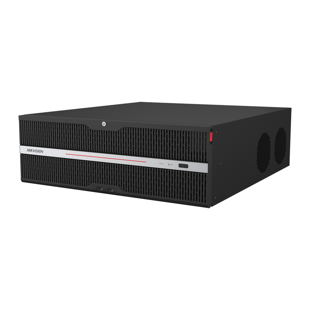 (iDS-9664NXI-P16R) Enregistreur NVR Hikvision 64CH gamme SOLUTIONS - Résolution 32 Mpx | Jusqu'à 8-ch haut-parleurs IP - AcuSeek, recherche textuelle - Alarmes | Audio | 16 HDD | RAID - Bande passante 400 Mbps | AcuSearch - MD 2.0 | AcuSense | Reconnaissance des visages | ANPR