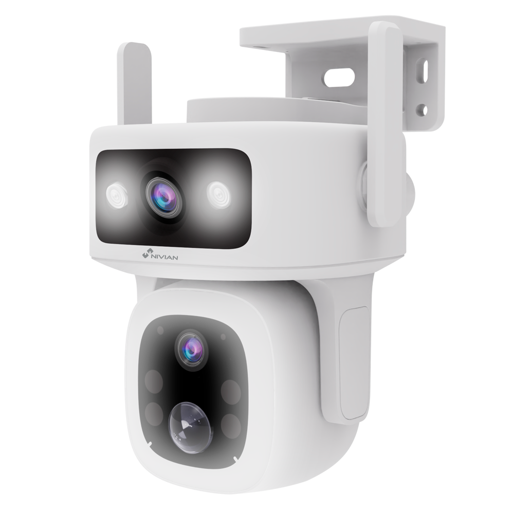 (NVS-IPC-10SD-4G1Y-BATSOLAR) Nivian Smart Caméra PT motorisée  3MP 2K - 4G - Convient pour une utilisation en extérieur | IR jusqu'à 15 m - Batterie 5200mAh / PIR / Détection de personnes - Enregistrement sur carte microSD ou sur le cloud - Compatible TUYA Smart / Google / Alexa