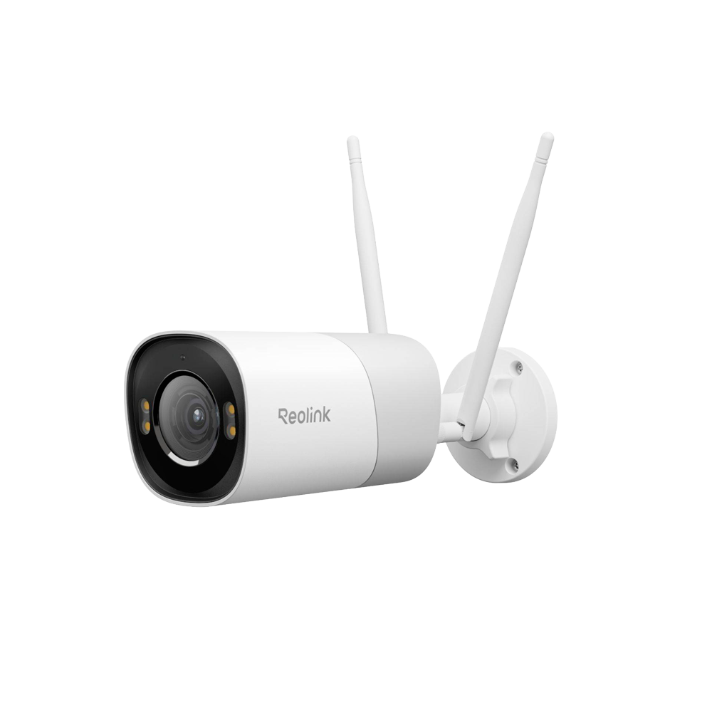 (RL-RP-WCB8MZ-W) Caméra double Wi-Fi Reolink - 8MP (3840x2160) - IR 30 m / Double Wi-Fi - Détection par IA des mouvements / des personnes / des véhicules - Audio bidirectionnel / Emplacement carte microSD - Adapté pour extérieur