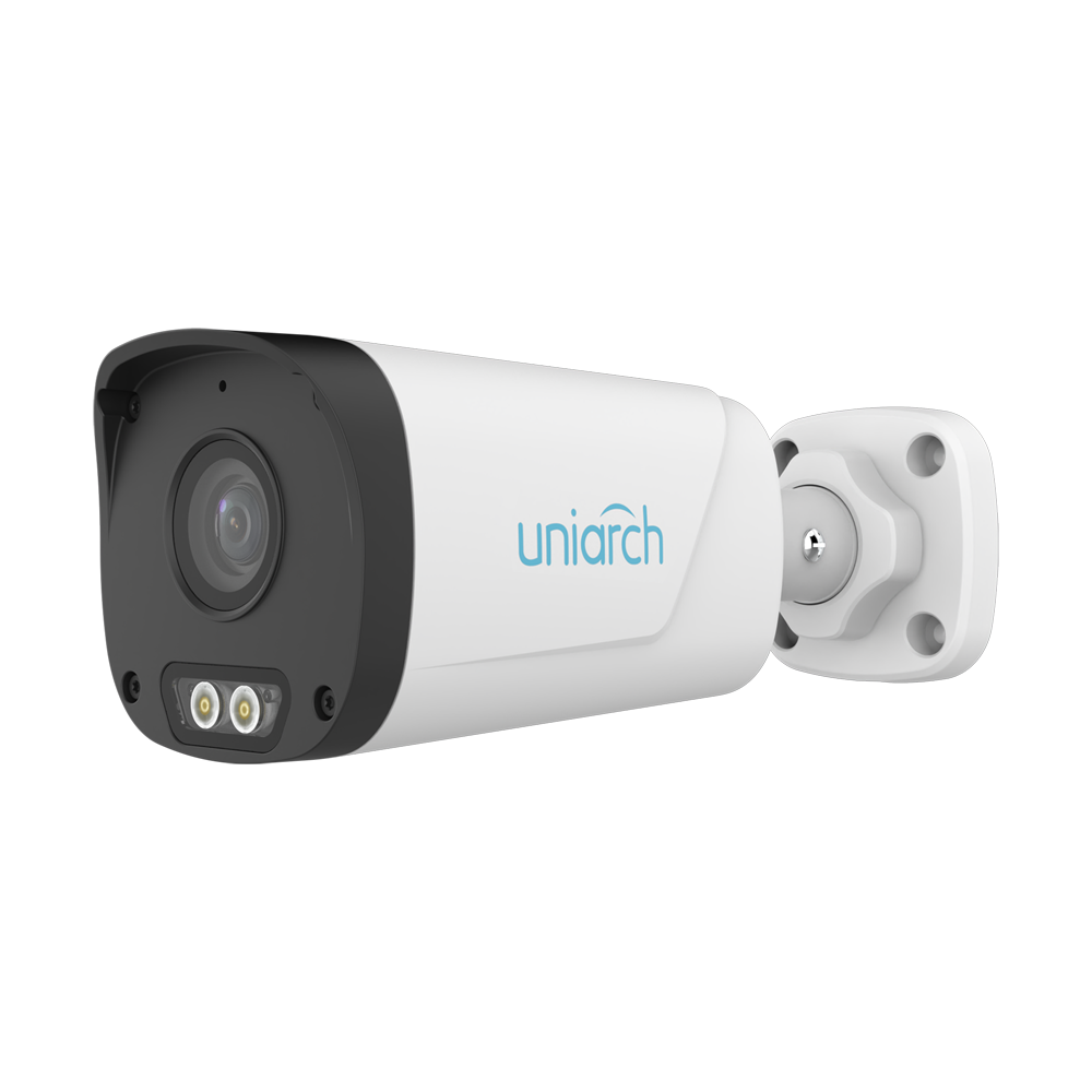 [UV-IPC-B232-AF40-DL-ECO] (UV-IPC-B232-AF40-DL-ECO) Caméra Bullet IP Uniview - Uniarch - 2 MP | Objectif 4 mm - IR 30 m | Lumière blanche 15 m - Détection du corps humain 2.0 - PoE | DWDR | IP67 - Microphone intégré