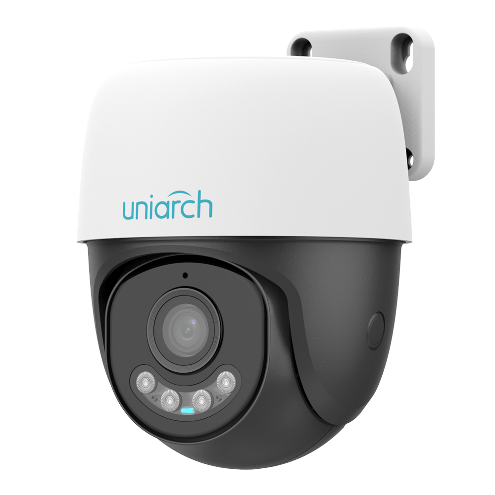 [UV-IPC-P224-AF40C] (UV-IPC-P224-AF40C) Caméra IP PT Uniview - Uniarch - 4 MP | Objectif 4 mm - IR 30 m | Lumière blanche 30 m - UMD | Suivi automatique  - PoE | DWDR | IP66 - Microphone | Haut-parleur | Bouton de réinitialisation