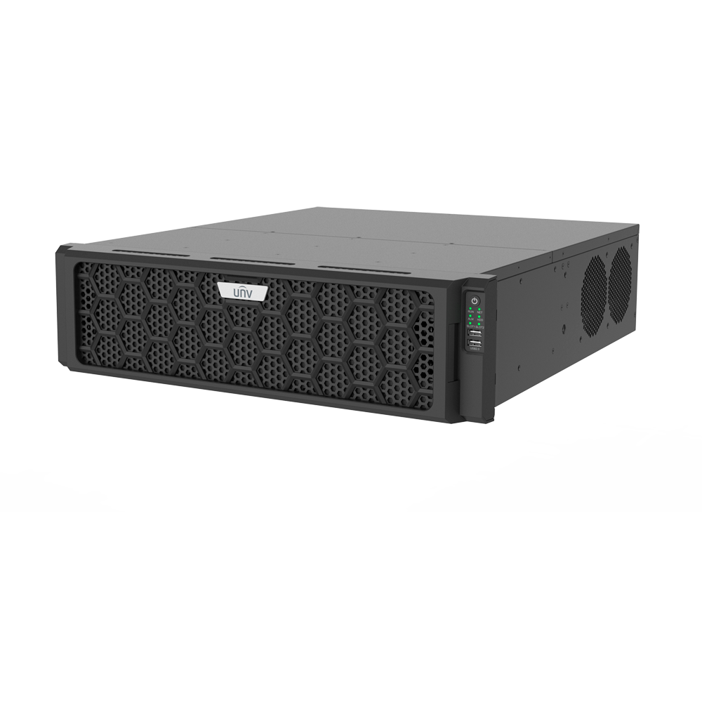 (UV-NVR520-64E-R-IM) NVR Gamme Pro  8K pour caméras IP - 64CH vidéo | 32 Mpx | 2 cartes de décodage - IA: SIP, comptage, visage, autotracking, audio - 20 HDD jusqu'à 24 T | RAID 0, 1, 5, 6, 10, 50, 60 - Bande passante 768Mbps