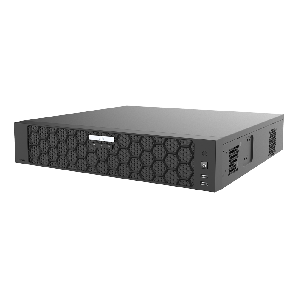(UV-NVR804-64-IX-G) NVR Uniview Pro SeekFree range - 64 CH | 32MP | 384 Mbps - SeekFree | AcuSearch - SIP 16 CH | Métadonnées | Comptage de personnes - LPR | Analyse comportementale - 4 HDD | Alarmes