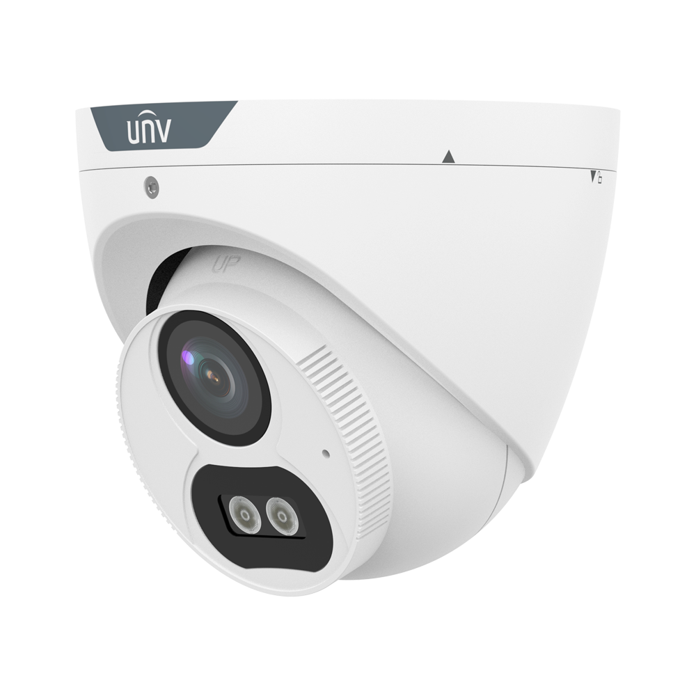 (UV-UAC-T122-AF28M-WL) Cámara Turret Uniview 4 en 1 - 2 MP | Lente 2.8 mm - Luz blanca 40 m | DWDR - ColorHunter - IP67 | Mic | Metal