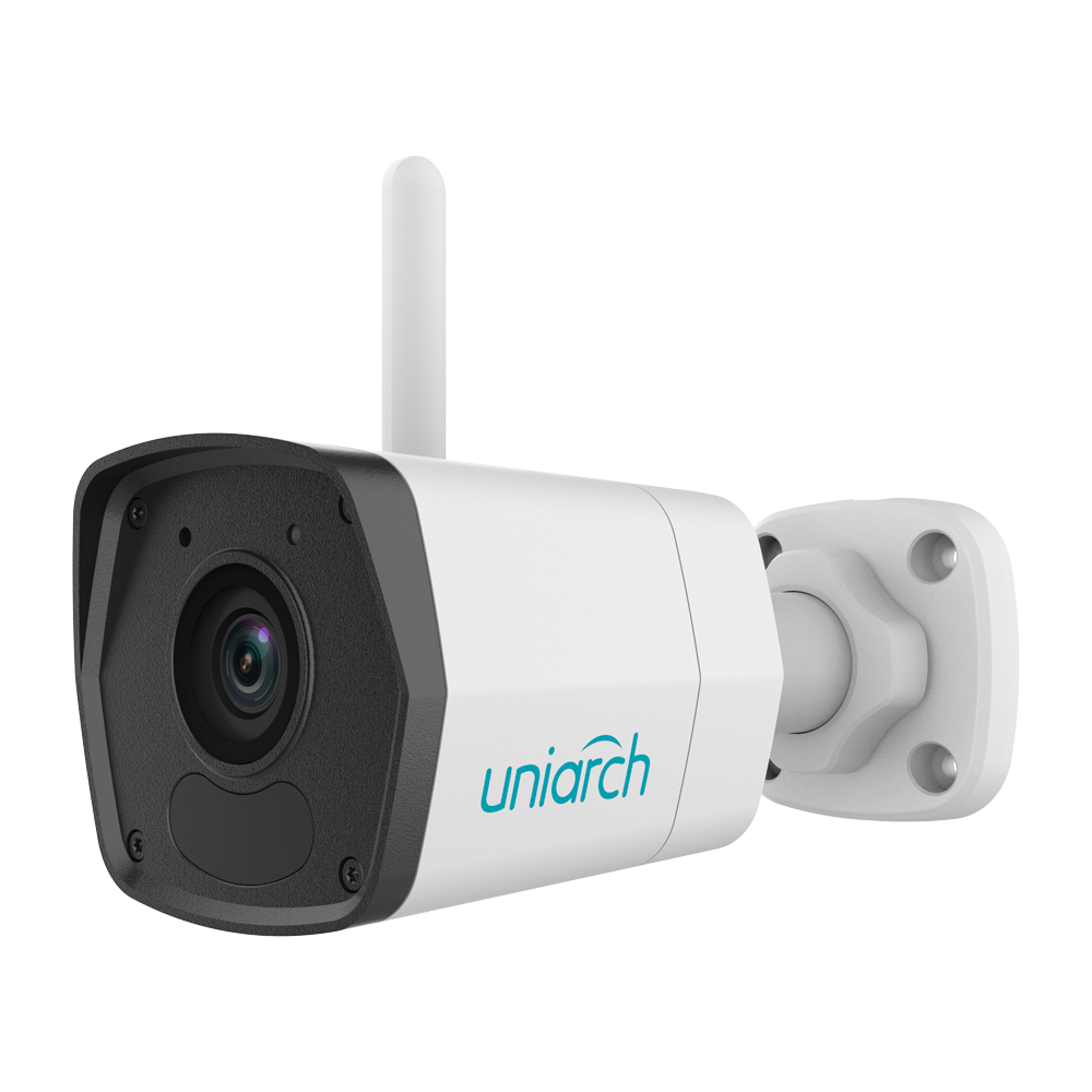 (UV-UHO-B1R-M2F3-A) Cámara IP Bullet WiFi Uniarch - 2 MP | Lente 2.8 mm | microSD 512 GB - IR 30 m | DWDR - Ultra Motion Detection -  Wi-Fi | IP67 - Mic | Botón de reset