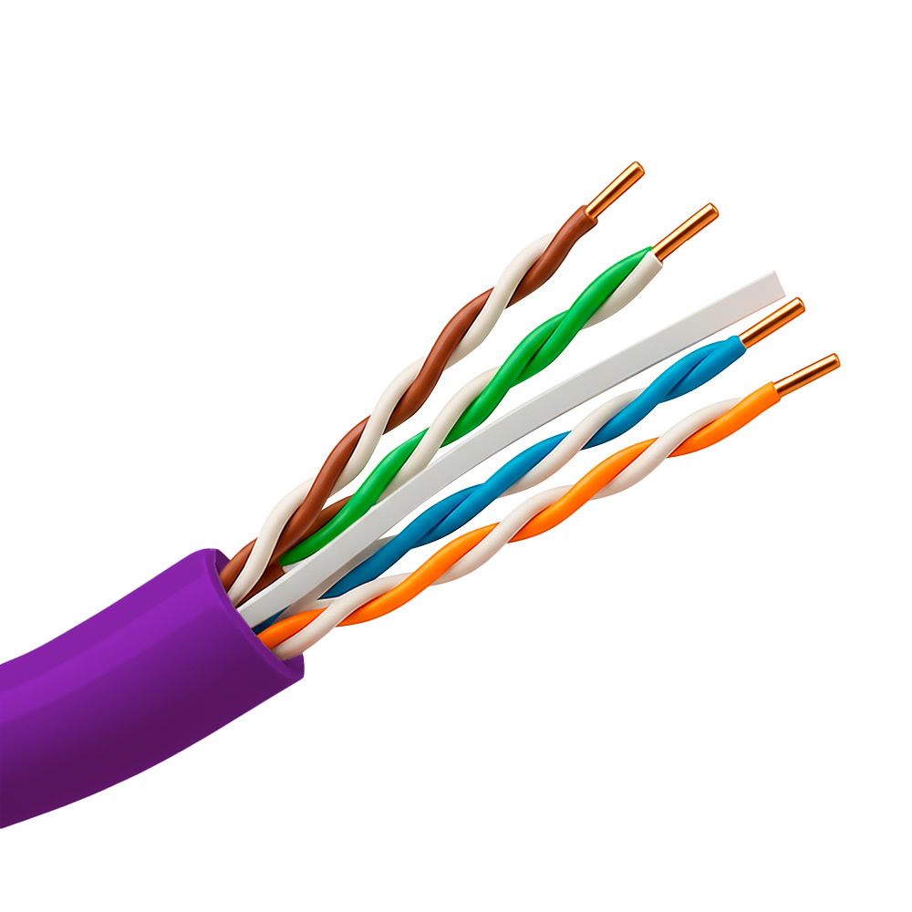 (UV-UTP6-305-BC-PVC-Eca-PU) Câble UTP en PVC Uniview - Catégorie 6 - Conforme au 90m test Fluke - Conducteur OFC, pureté 99.9% cuivre - Bobine de 305 mètres - Diamètre 5.5 mm