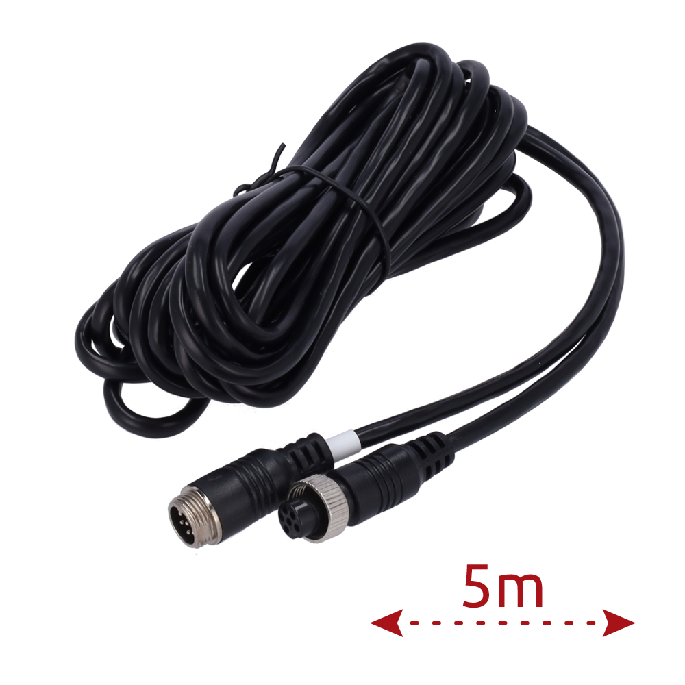 (VW-6PIN-IP-50) Câble pour caméras IP - Connecteur M12 aviation - 6 broches - Longueur 5m - Femelle - Femelle