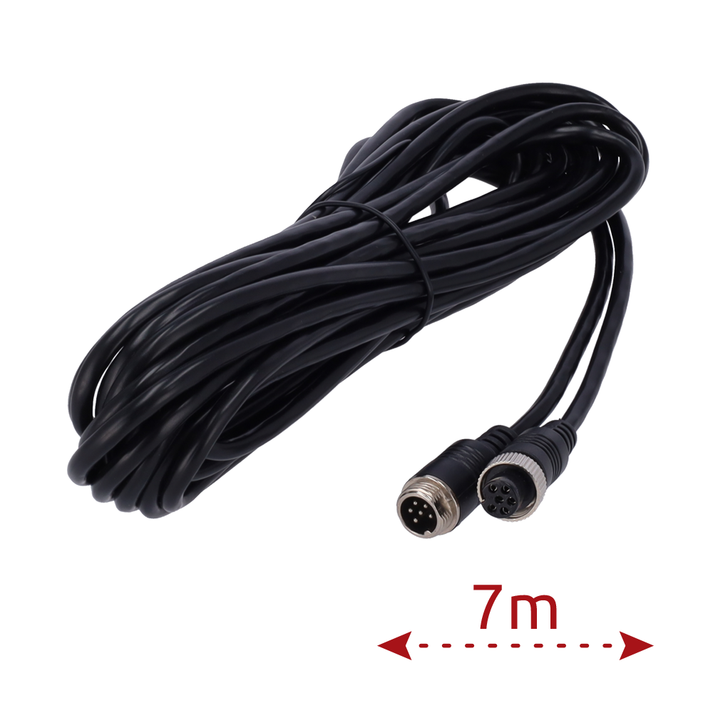 (VW-6PIN-IP-70) Câble pour caméras IP - Connecteur M12 aviation - 6 broches - Longueur 7m - Femelle - Femelle