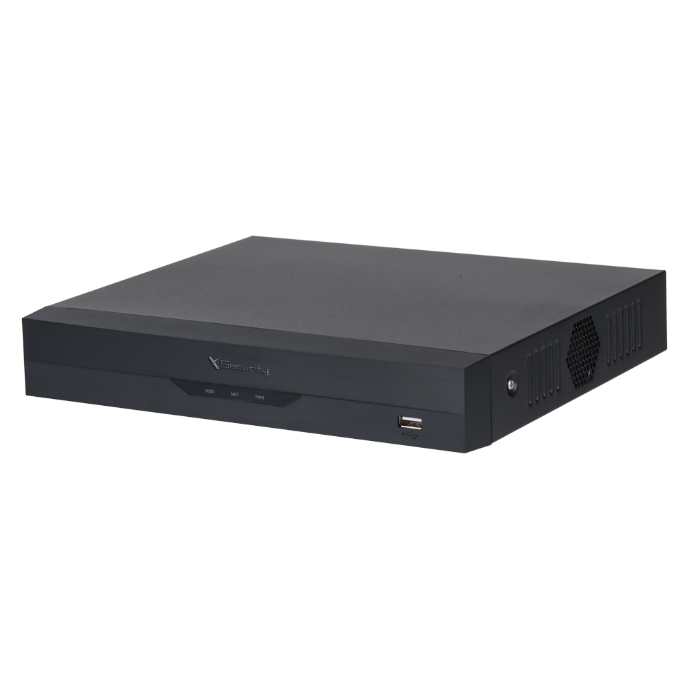(XS-XVR6104T-4KL-WIZ) Videograbador 5n1 X-Security - 4 CH analógicos (5 Mpx) / 4+4 CH IP (8 Mpx) - Audio sobre coaxial - Resolución grabación 4K (7FPS) - AcuPick | Reconocimiento facial | SMD Plus - WizSense | Protección Perimetral | POS