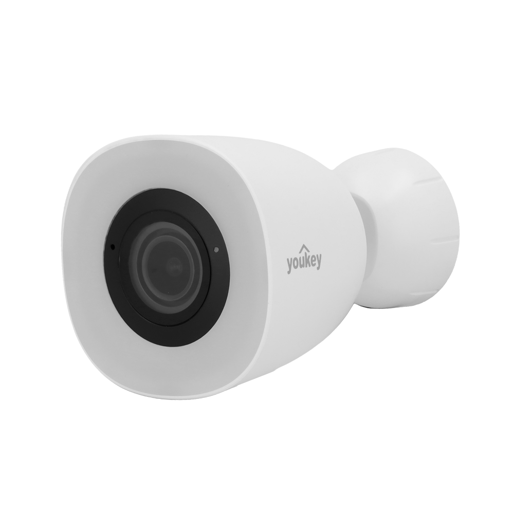 (YOK-P320) Caméra bullet Youkey - 4 MP | 2.8 mm | Lumière blanche 5 m - Détection de mouvement | Détection de véhicules - Détection de personnes - Détection des pleurs - Wi-Fi | Micro | Haut-parleur | microSD