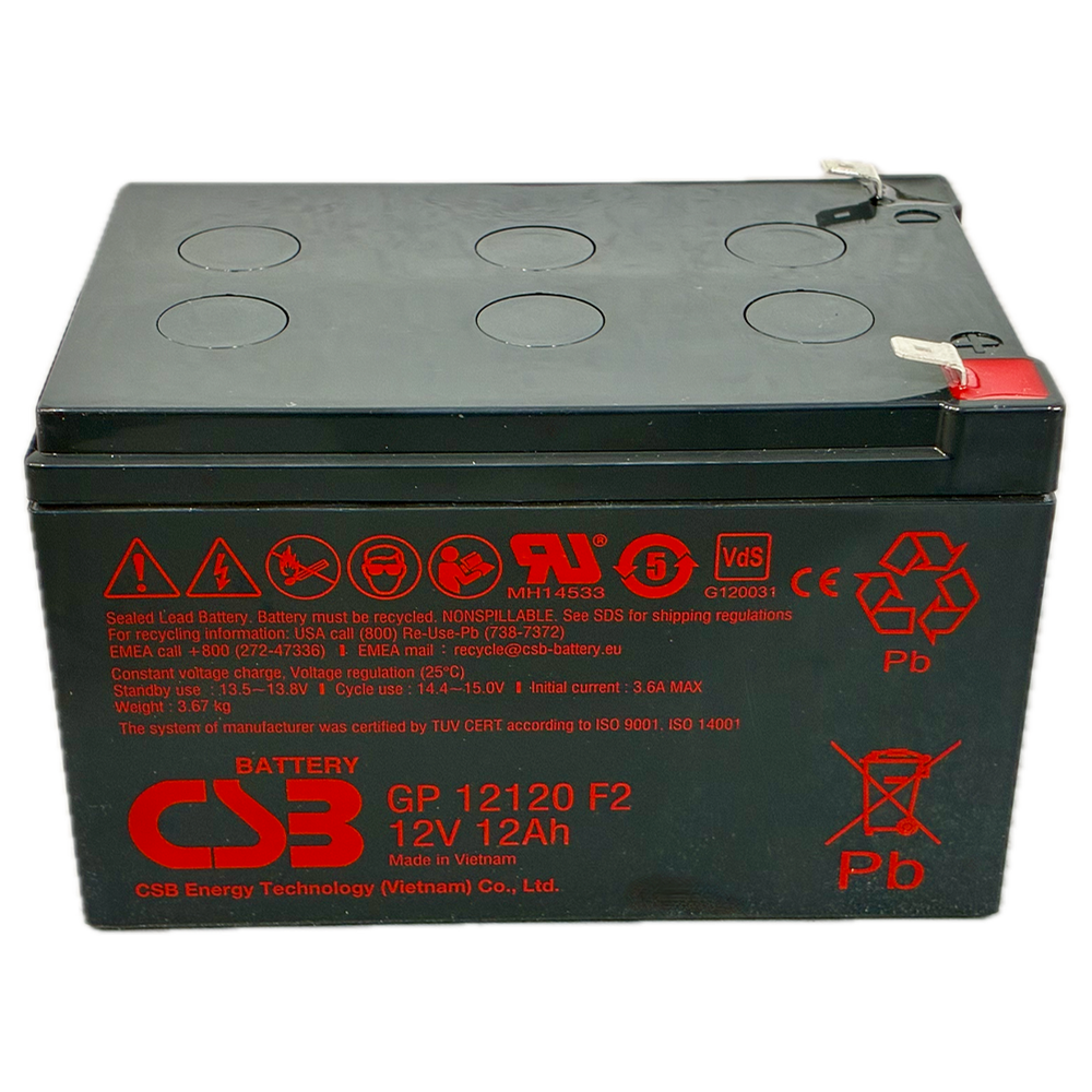 (BATT-1212-CSB) Batería CSB recargable - Tecnología Plomo-Ácido AGM - Tensión 12V - Capacidad 7.2Ah - Para respaldo o uso directo - Compatible con centrales Honeywell