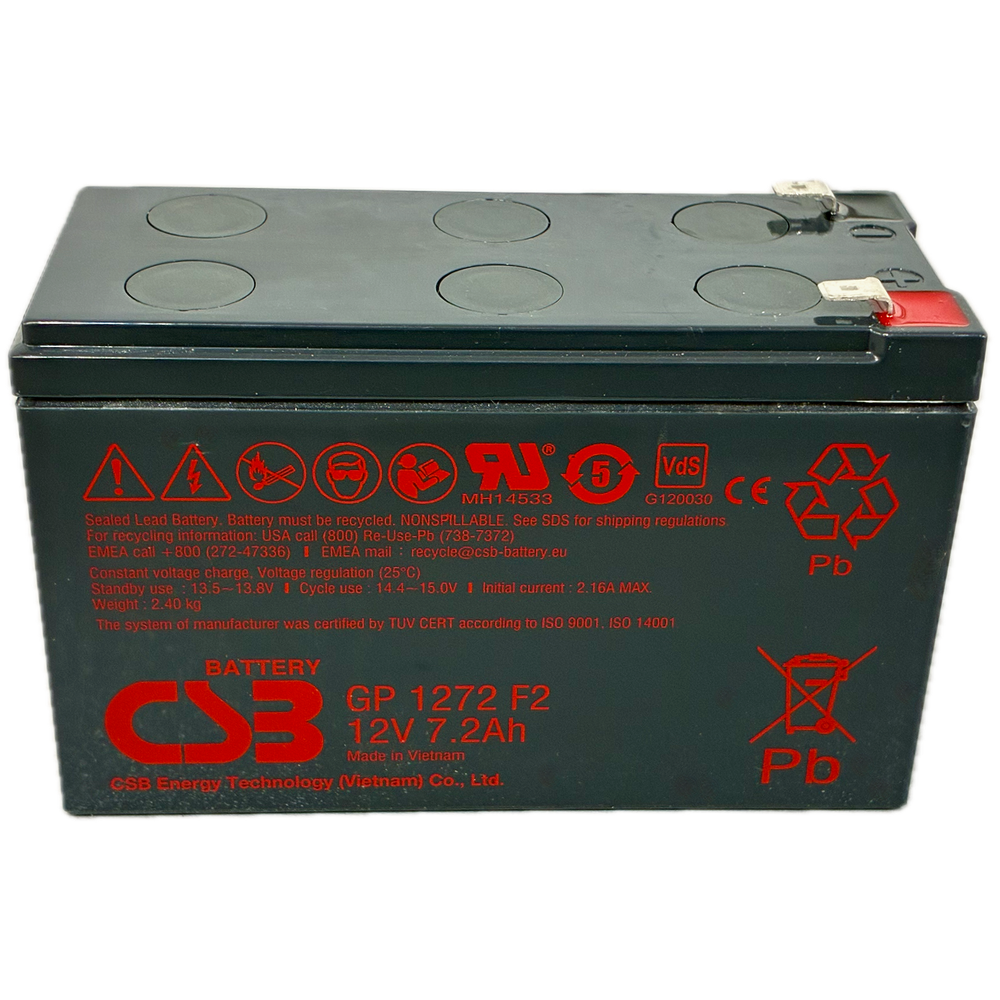 (BATT-1272-CSB) Batería CSB recargable - Tecnología Plomo-Ácido AGM - Tensión 12V - Capacidad 17Ah - Para respaldo o uso directo - Compatible con centrales Honeywell
