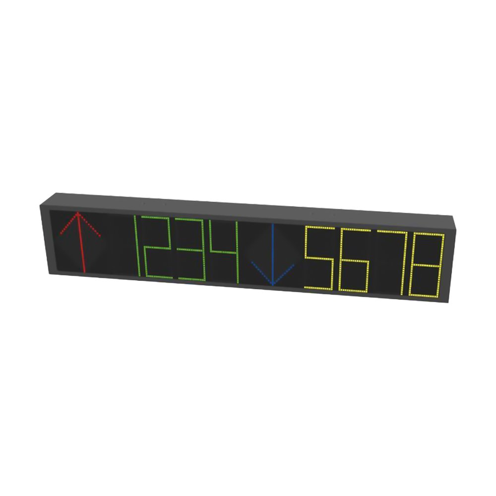 (DS-TVL121-6-5D/4) Hikvision - Display de guiado de parking - 8 dígitos / 2 direcciones - Alimentación 220V - Comunicación RJ45 - Uso en interior