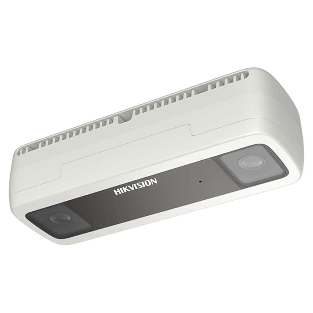 (DS-2CD6825G0/C-IV(2mm)(B)) Hikvision - Caméra IP de comptage de personnes - Résolution 4MP | Objectif 2 mm - Statistiques d'entrée, de sortie et de transit - Portée IR 6 m | PoE (IEEE802.3af) m - 120 dB WDR | Waterproof IP67