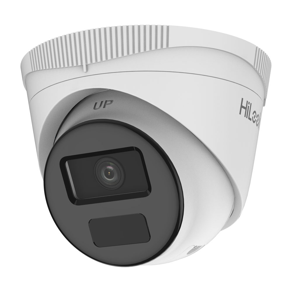 (IPC-T241H-C(2.8mm)) Caméra IP HiLook Turret - Résolution 4 Mégapixels (2560x1440) - Objectif 2.8 mm - IR 20 m | PoE IEEE802.3af - Étanche IP67 - Détection de mouvement 2.0 (personnes uniquement)