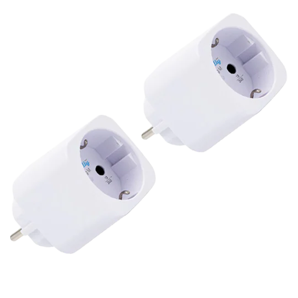 (SH-PLUG-M-GEN3-W-X2) Shelly Plug PM Gen3 (Blanco) 2 Pcs - Monitoreo preciso del consumo eléctrico - Protección contra sobretensión / Schuko (F/E) - WiFi 2.4GHz / Bluetooth / Matter / Range Ext - Soporta AC 230V / 3000W / 13A - Compatible con Apple Homekit / Alexa y Google
