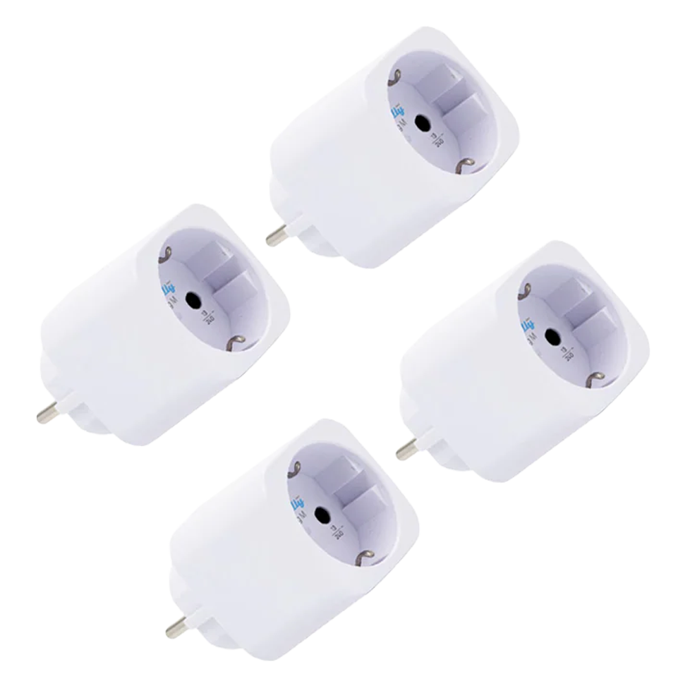 (SH-PLUG-M-GEN3-W-X4) Shelly Plug PM Gen3 (Blanco) 4 Pcs - Monitoreo preciso del consumo eléctrico - Protección contra sobretensión / Schuko (F/E) - WiFi 2.4GHz / Bluetooth / Matter / Range Ext - Soporta AC 230V / 3000W / 13A - Compatible con Apple Homekit / Alexa y Google