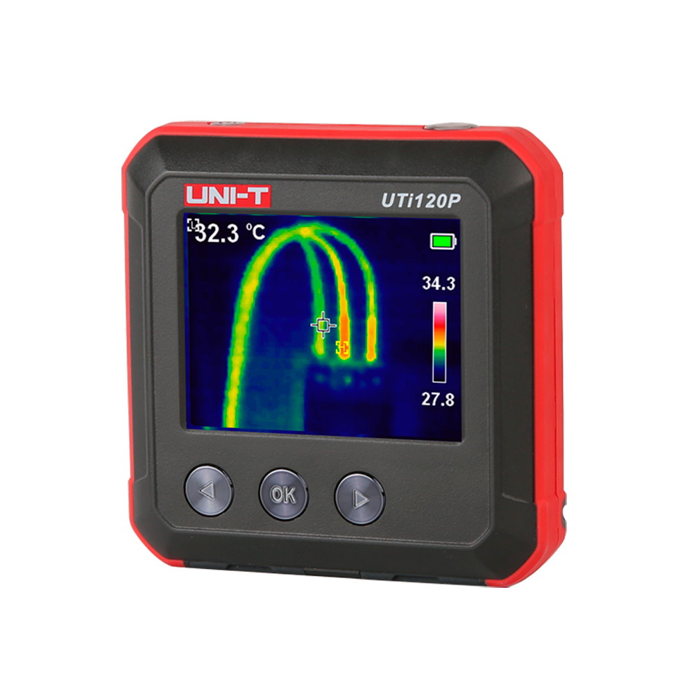 (UTI120P) Caméra thermique de poche - Mesure de la température en temps réel - Plage de mesure -20º ~ 400ºC - Résolution thermique | 120x90 Précision ±2ºC - Sensibilité thermique ≤60mK - Surveillance du PC