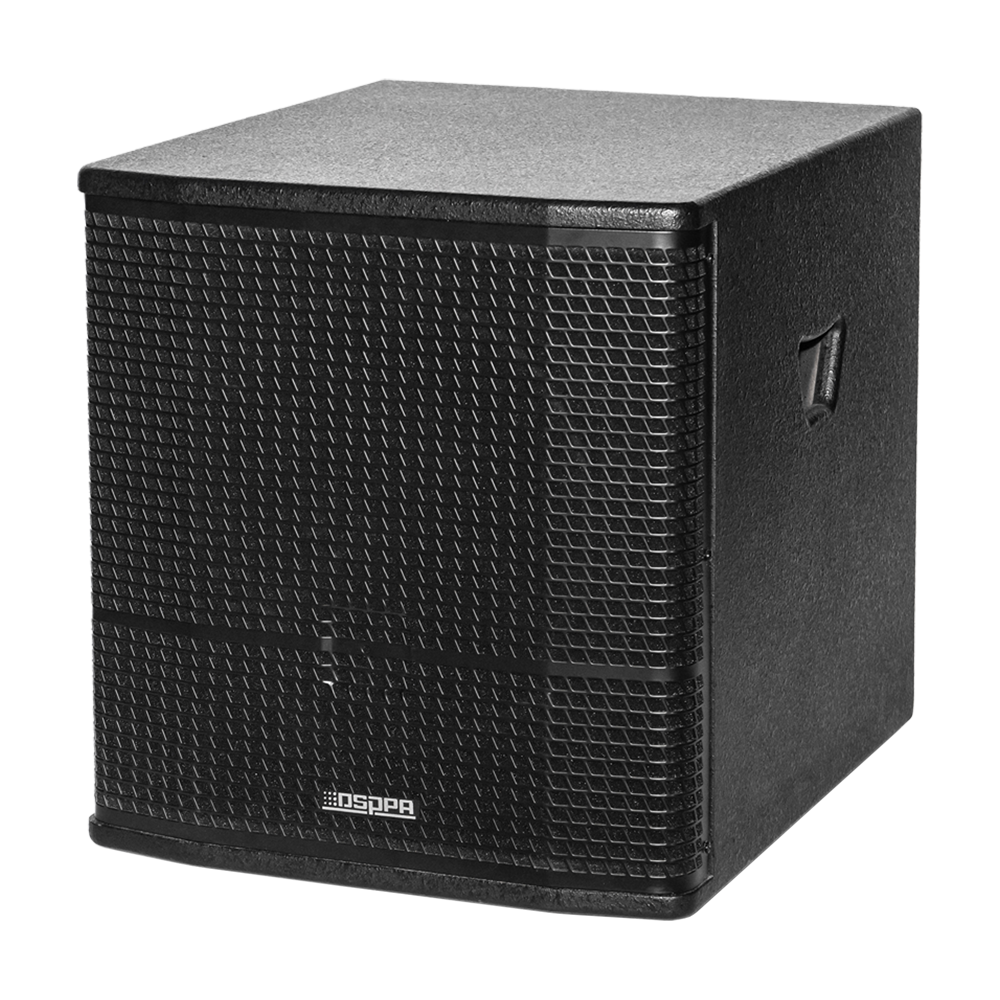 (DSPPA-LA1535S) Subwoofer actif professionnel DSPPA
 - Amplificateur intégré de classe D
 - 350W RMS | Subwoofer 15"
 - 95dB | 120dB SPL | 43Hz-200Hz
 - Réglage du gain | Fréquence | Phase
 - Pour l'amplification des basses dans les salles ou lors d'événements