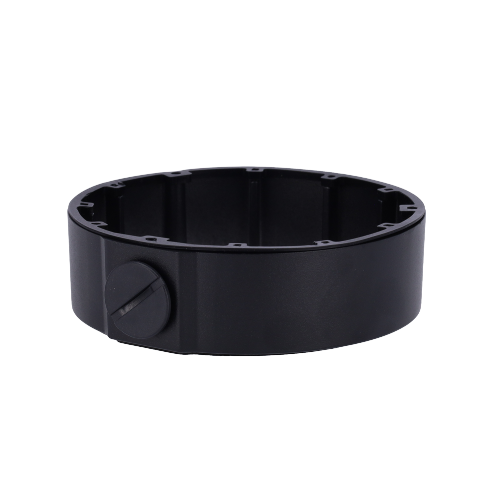 (UV-TR-JB04-C-IN-BLACK) Boite de connexions - Pour caméras dôme - Convient pour une utilisation en extérieur - Installation dans un plafond ou un mur - Passage de câble - Couleur noir 40 mm (H) x 145 mm (Ø)