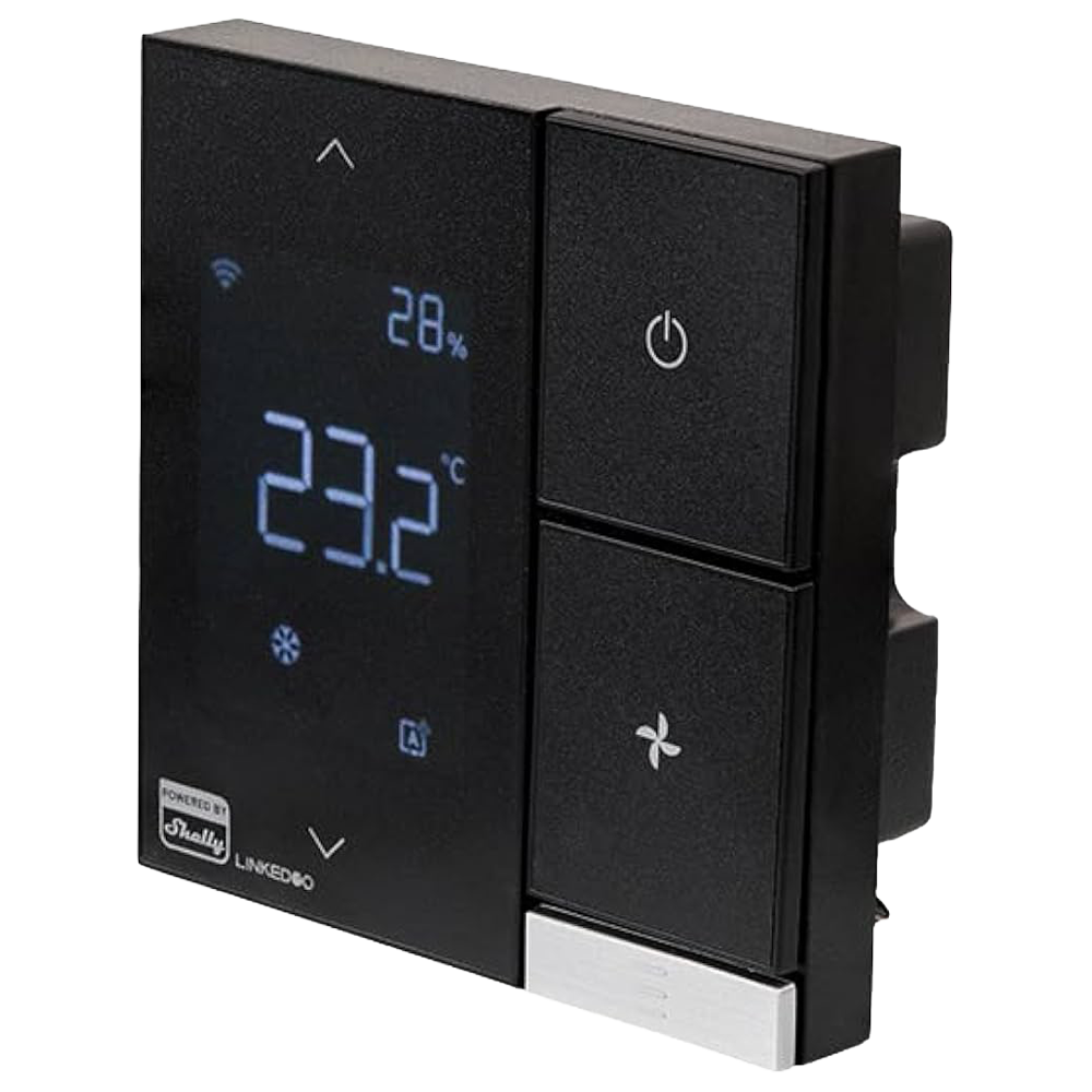 [SH-LINKGO-HVAC-THERMOSTAT] (SH-LINKGO-HVAC-THERMOSTAT) LinkedGo Smart HVAC Termostat - Control integral de sistemas fan coil y suelo - Interfaz cableada RS485 y Modbus nativo   - WiFi 2.4GHz / Bluetooth /  Repetidor WiFi - Soporta AC 110-240V /  Sensor H&amp;T - Compatible con Apple Homekit / Alexa y Google