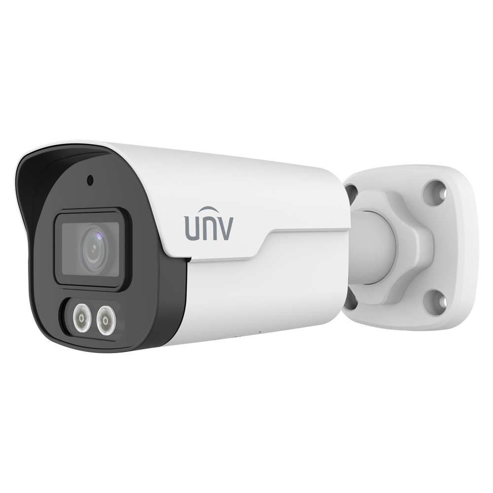 (UV-IPC2126SB-ADF40KM-DL-I1) Cámara Bullet IP Uniview - Gama Prime - 6 MP | Lente 4 mm | microSD 512 GB - IR 40 m | Luz Blanca 40 m | WDR 120 dB - Wise-ISP | Conteo de personas - PoE | UMD | SIP | IP67  - Reset | Micrófono