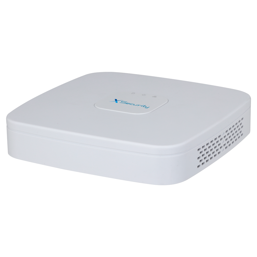 (XS-XVR3104TM-HV) Enregistreur5n1 X-Security - 4 CH HDTVI / HDCVI / AHD / CVBS / 4+1 IP - 1080N/720P (1~25/30 FPS) | H.265+ - Audio bidirectionnel par câble coaxial - Sorties HDMI Full HD et VGA | SMD Plus | WizSense - Double éclairage intelligent par câble coaxial