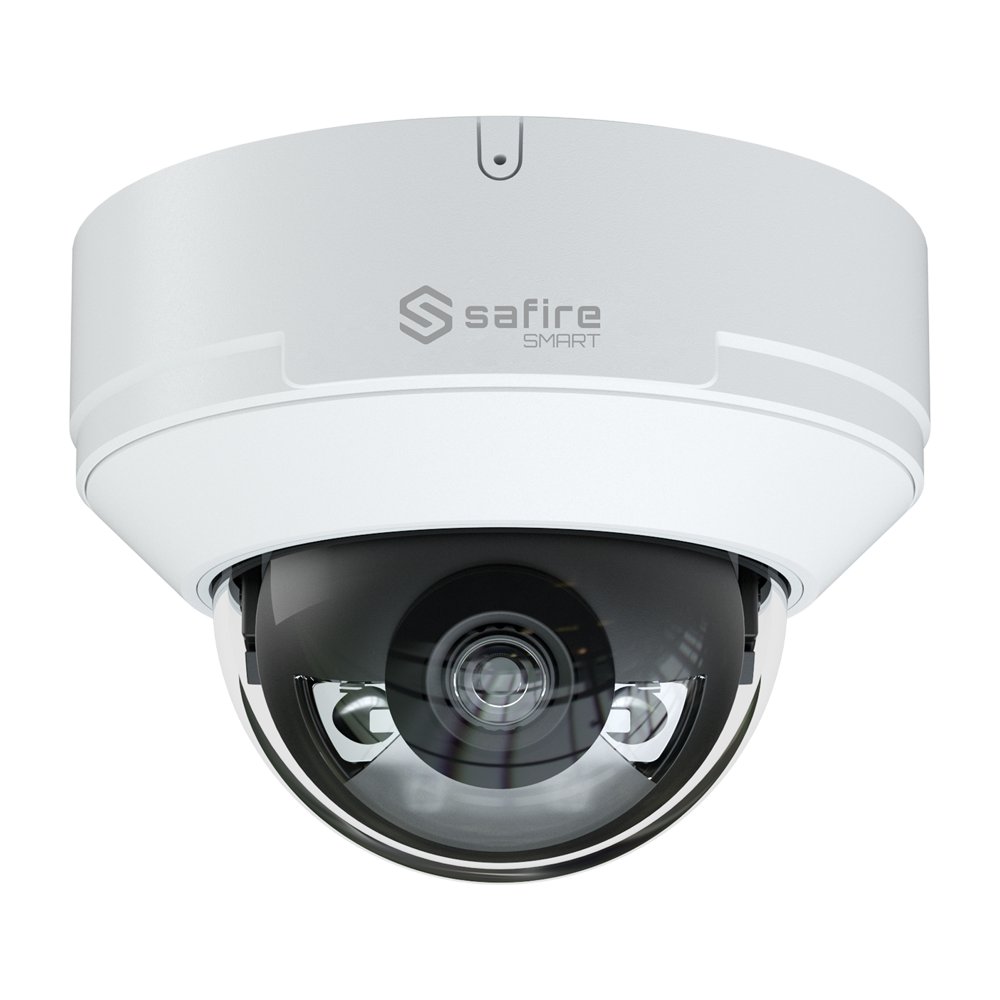 [SF-IPD040A-4E2-DL] (SF-IPD040A-4E2-DL) Cámara Dome IP gama E Inteligencia Artificial - Resolución 4 Mpx (2560×1440) - Lente 2.8 mm | Audio IN | IR y Luz Blanca 30m - AI: Clasificación de humano y vehículo - Grado de protección IP67 e IK10 - PoE (IEEE802.3af) | P2P