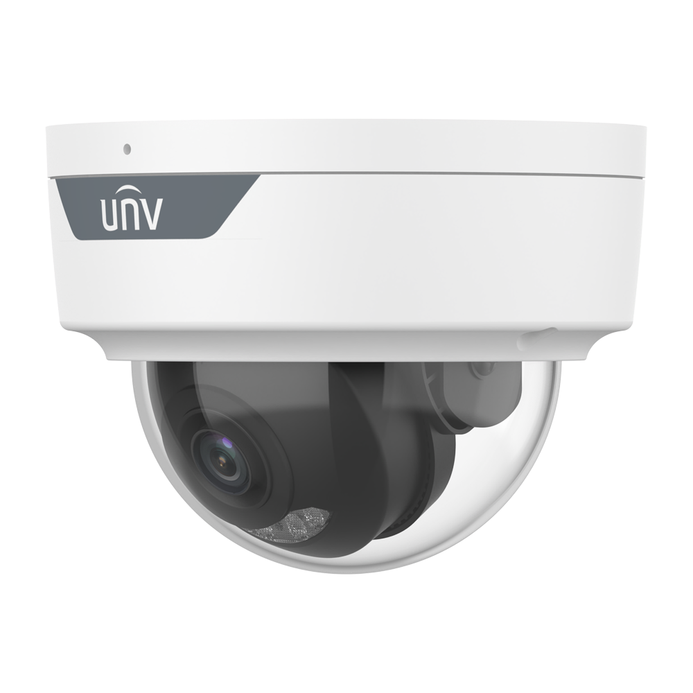 (UV-IPC326SB-ADF28KM-DL-I1) Caméra dôme IP Uniview - Gamme Prime - 6 MP | Objectif 2.8 mm | microSD 512 Go - IR 30m | Lumière blanche 30 m | WDR 120 dB  - Wise-ISP | Analyse statistique - PoE | SIP | UMD | IP67 | IK10 - Audio | Alarmes