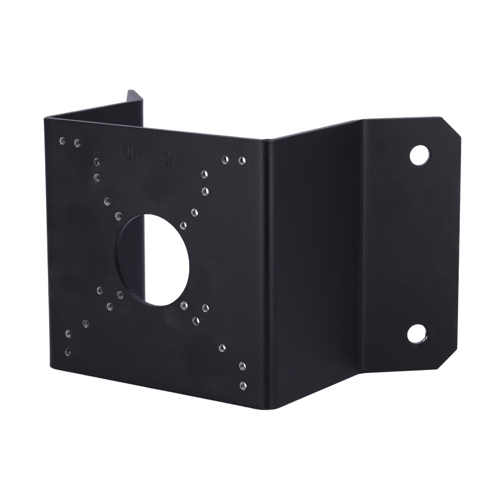 [UV-TR-UC08-C-V2-BLACK] (UV-TR-UC08-C-V2-BLACK) Support angle - Pour les caméras Bullet et les caméras dômes - Adapté pour une utilisation extérieure - Couleur noir - Passage de câble - 127 mm (H) x 207 (L) x 115.6 (Pr) mm