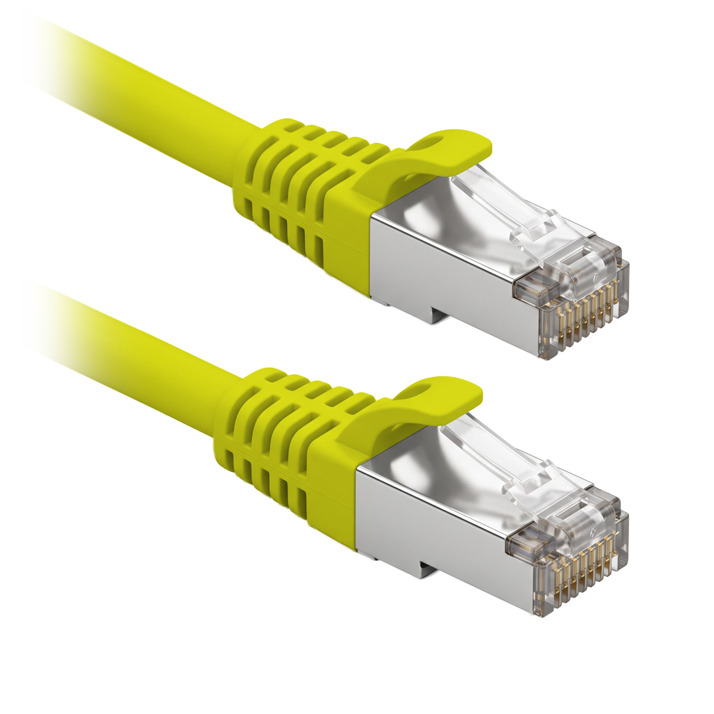 (FUTP6-020Y) Cable F/UTP de parcheo - Ethernet - Conectores RJ45 - Categoría 6 - 20 cm - Color amarillo