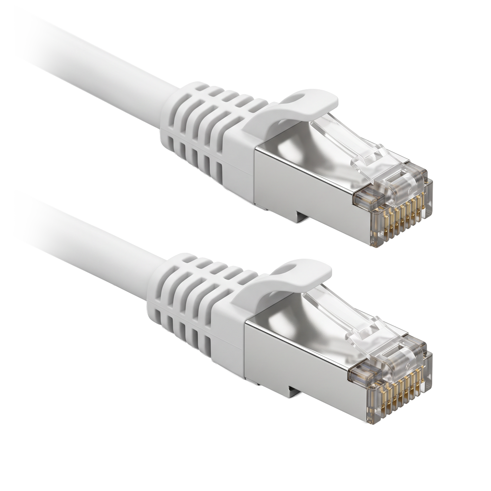 (FUTP6-030W) Cable F/UTP de parcheo - Ethernet - Conectores RJ45 - Categoría 6 - 30 cm - Color blanco