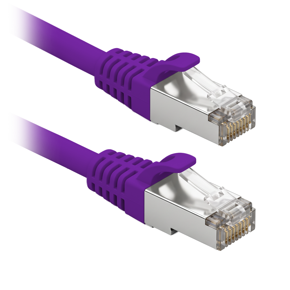 (FUTP6-10PU) Cable F/UTP de parcheo - Ethernet - Conectores RJ45 - Categoría 6 - 10 m - Color morado