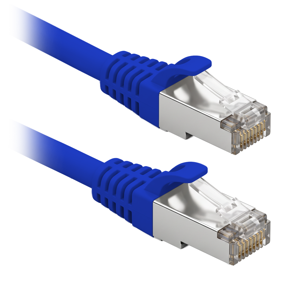 (FUTP6-1B) Cable F/UTP de parcheo - Ethernet - Conectores RJ45 - Categoría 6 - 1 m - Color azul