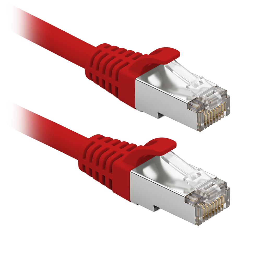 (FUTP6-20R) Cable F/UTP de parcheo - Ethernet - Conectores RJ45 - Categoría 6 - 20 m - Color rojo