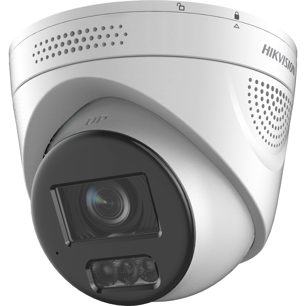 (DS-2CE79K0T-LXTSZ) Caméra Turret HDTVI Gamme Value - Objectif 2.7~13.5 mm | Resolution 5 Mpx (2960x1664) - Portée des IR  et de la lumière et blanche 60 m - Audio bidirectionnel (micro et haut-parleur) - Sirène et flash rouge et bleu dissuasifs - Degré de protection IP67