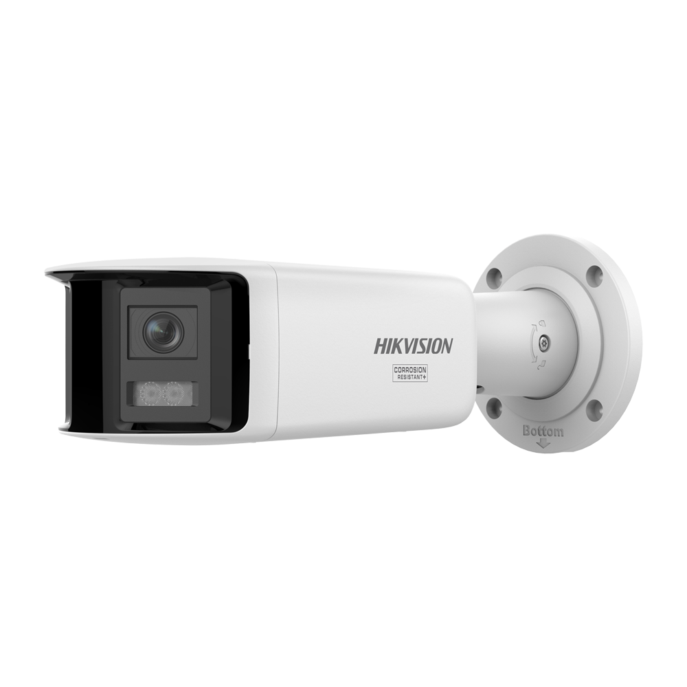 (DS-2CD2T127G3P-LIS2UY/SL(180°)) Caméra IP Bullet gamme PRO 180º Hikvision - Résolution 12 Mpx | Objectif 2.8 mm - Alarmes | Double microphone | Éclairage hybride jusqu'à 40m - ColorVu3.0: image en couleurs HIKAI-ISP F1.0 1/1.8" - AcuSense3.0 | Sirène et flash blanc de dissuasion  - PoE+ | Indice de protection IP67, NEMA 4X