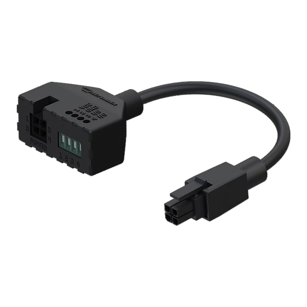 (TK-PR5MEC21) Connecteur d'entrée du bornier 4 broches - Connecteur de sortie à 4 broches (pitch 3mm) - Câble intégré de 10 cm et 24 AWG - Gestion de l'alimentation et des E/S (entrées/sorties) - Large compatibilité avec les équipements Teltonika - Prend en charge des sections de conducteur comprises entre 20 et 26 AWG