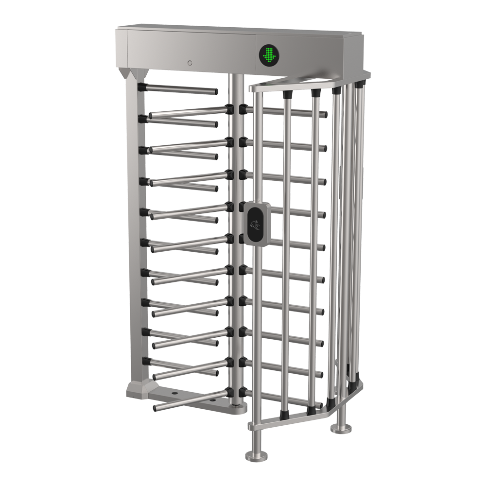 (TS-FULLHEIGHT965) Tourniquet d'accès bidirectionnel - 10 bras rotatifs démontables - Horaires, alarmes et modes d'ouverture - Dimensions du passage 600 mm | Force réglable - Acier inoxydable SUS304 de 1.2 mm - Certificat extérieur IP54