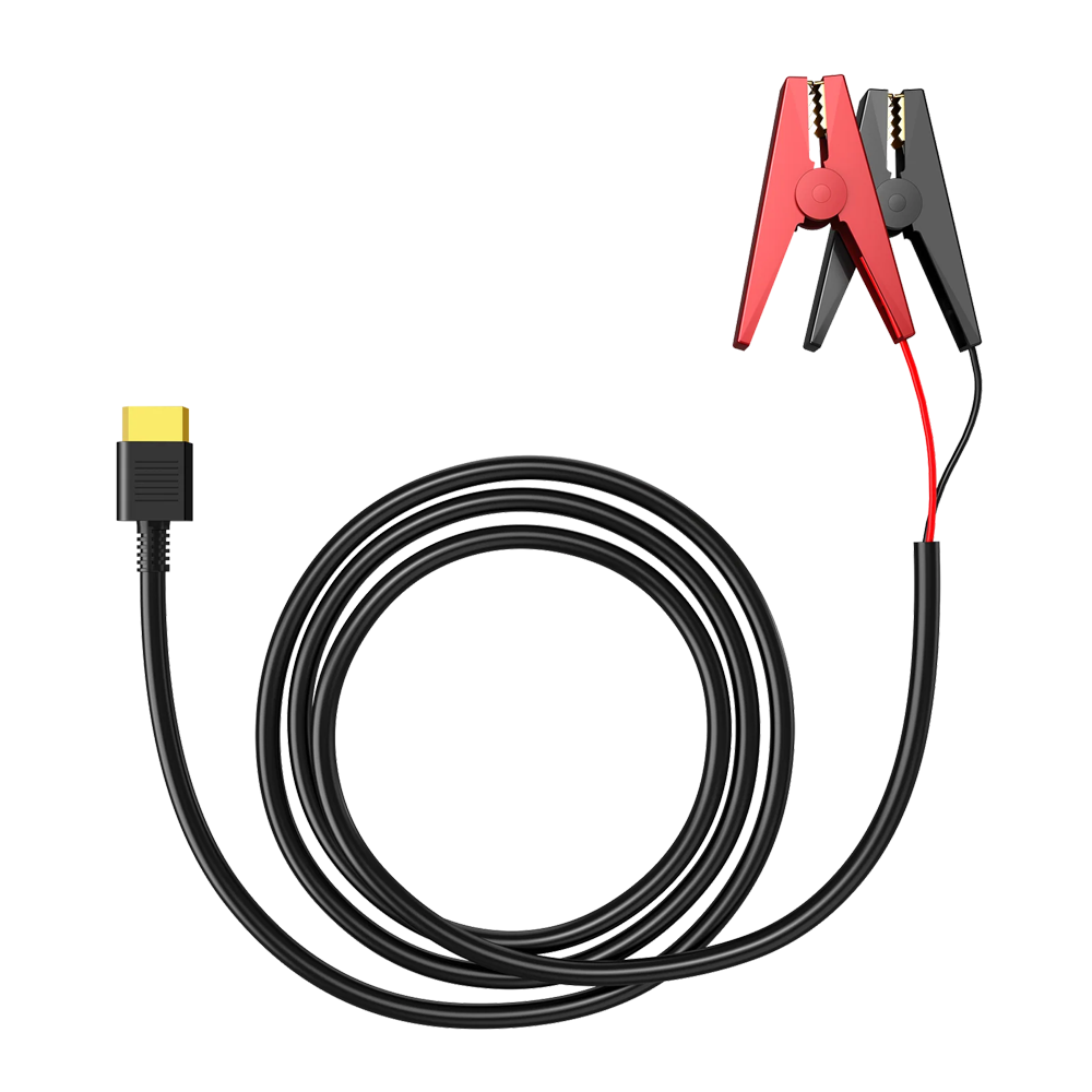 (BL-CLAMPCABLE-XT60) Bluetti - Câble de recharge à partir d'une batterie - Pinces crocodiles vers le port XT60 - Tension 12V - 50cm de longueur - Compatible avec les batterie Bluetti