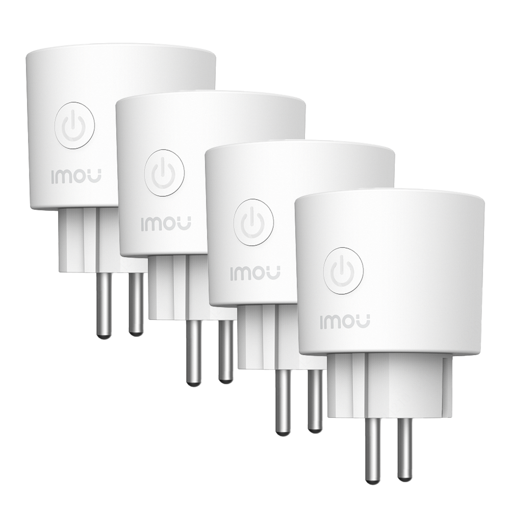 (IOT-CE2P-16A-MAT-EU-4-IMOU) Pack 4 Prises intelligentes Imou - Compteur de consommation - WiFi 2.4 GHz / Matter - Gérez depuis l'application - Faible consommation - Apte pour l'intérieur