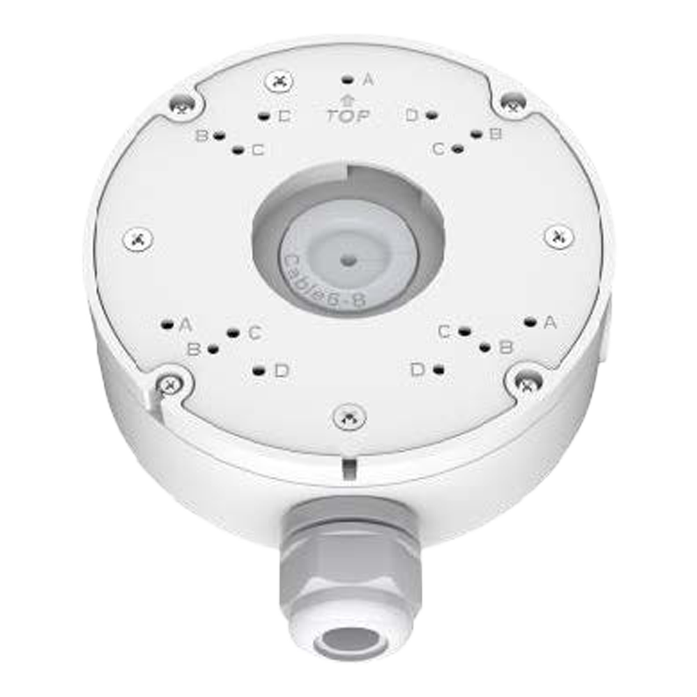 (SN-CBK645G) Boite de connexions - Pour les caméras bullet / dôme - Convient pour une utilisation en extérieur - Installation dans un plafond ou un mur - Passage de câble - Ф141.8mm. × 51mm.