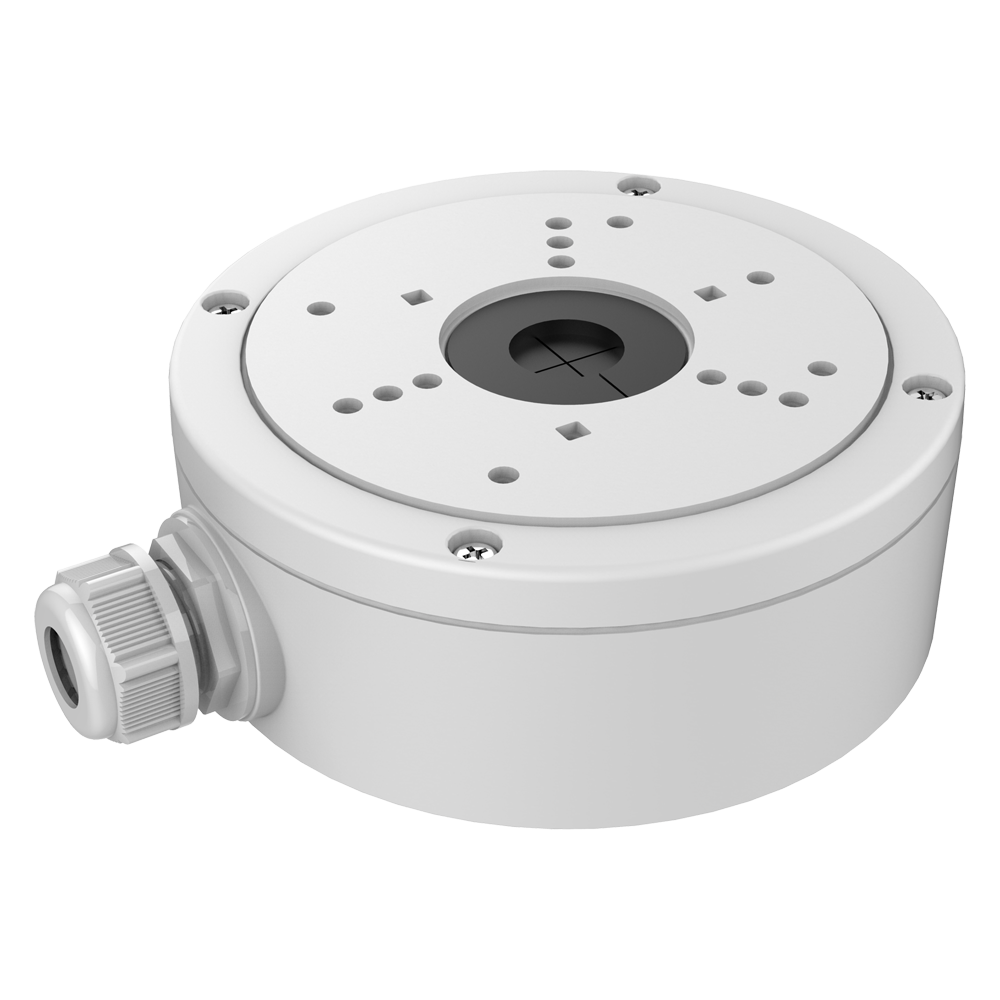 (DS-1280ZJ-S-Y) Boite de connexions - Pour caméras dôme - Convient pour une utilisation en extérieur - Installation dans un plafond ou un mur - Passage de câble - Couleur blanche