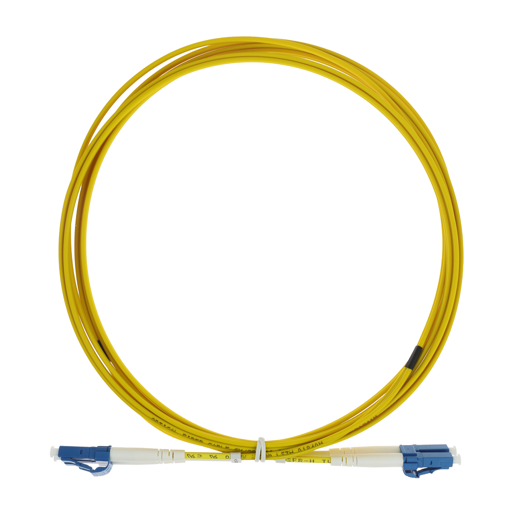 (SF-LC-UPC-LC-UPC-SM-DX-3M) Câble de connexion à fibre optique - Fibre monomode G657A2 haute performance - Connecteurs LC UPC en version duplex - Longueur exacte de 3 mètres - Gaine extérieure LSZH sécurisée - Compatibilité d'utilisation générale