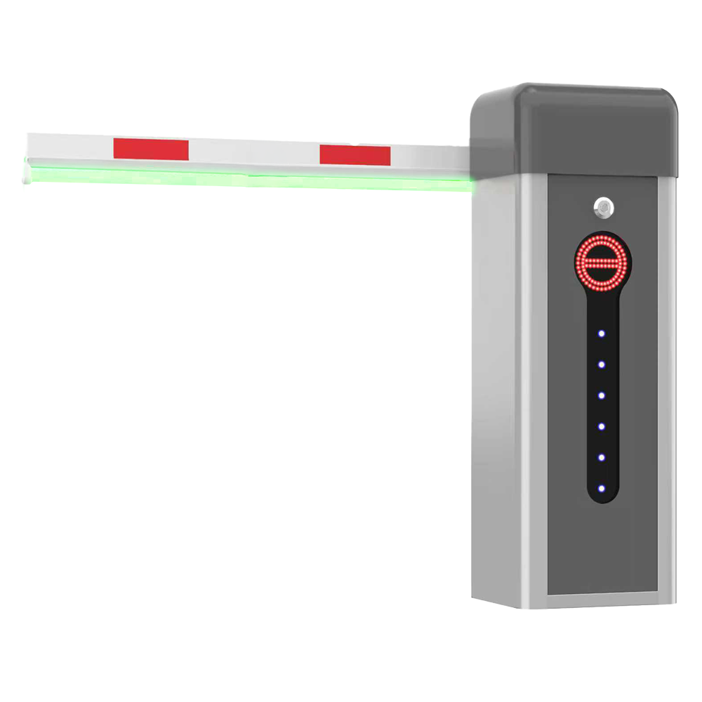 (PB-PARKBARRIER-PRO303-MINI15-R) Barrière de parking à rendement moyen - Bras droit (1.5 m) - Ouverture à droite | 5.000.000 cycles - Indicateurs LED : Mode d'urgence - Adapté pour extérieur IP54