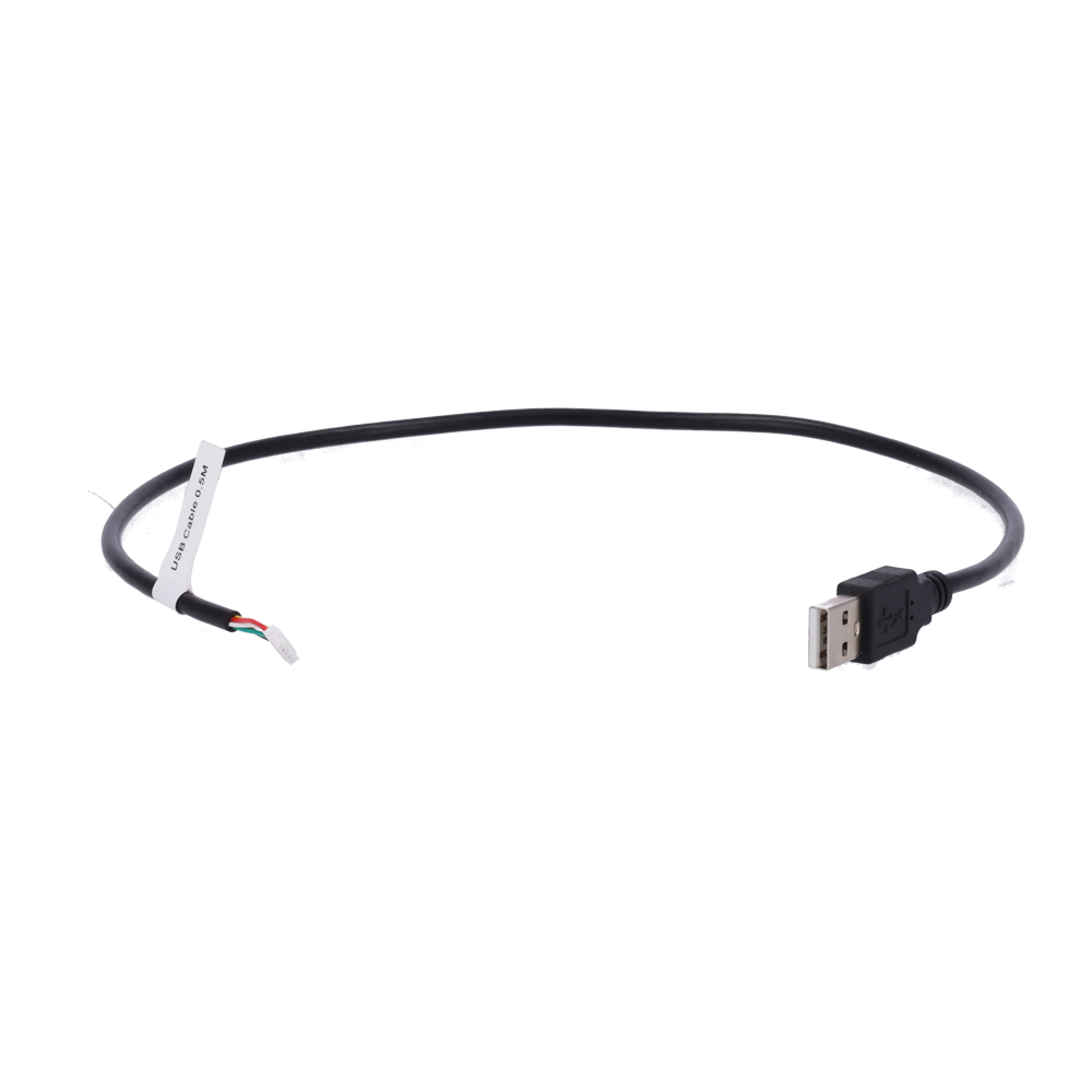 (QL-USB-CABLE-0.5M) Cable USB para actualización de firmware - Longitud de 0.5 metros - Compatible con dispositivos de tracking Queclink - Conector USB-A estándar en un extremo - Conector propietario para dispositivos GL/GV - Diseño compacto para conexión directa a PC
