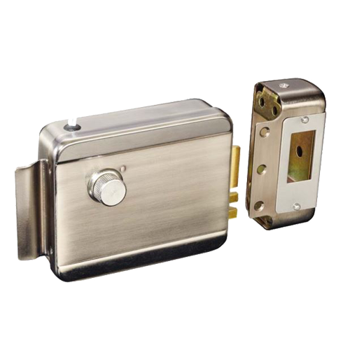 [ABK-702A-L] (ABK-702A-L) Serrure électromécanique de surface - Mode ouverture Fail Safe (NC) - Indicateur d'état LED - Fermeture automatique programmable - Ouverture à gauche vers l'extérieur